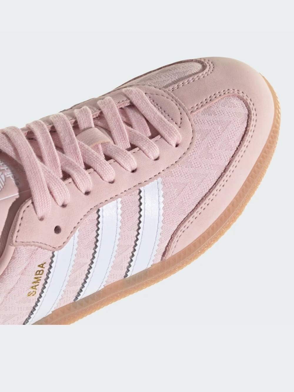 adidas Samba Low-Profile Sneaker in Light Pink and White - Picture 8 of 8